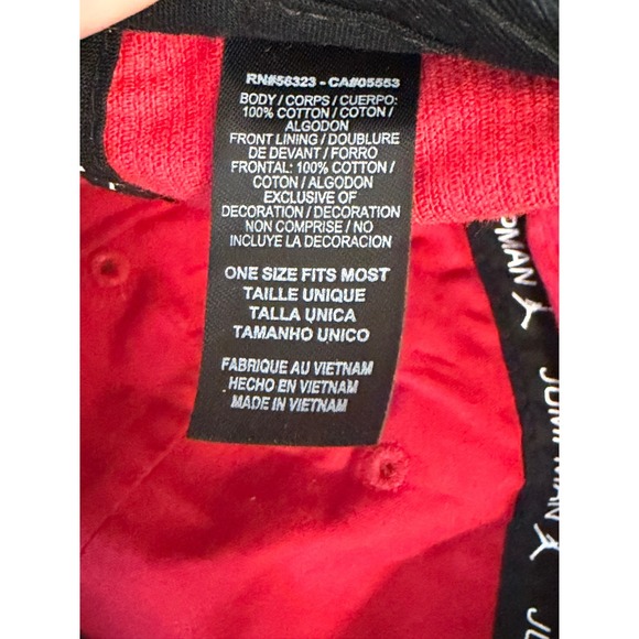 Air Jordan Corduroy Hat Red Jumpman Logo Retro Y2K Adjustable Streetwear - Picture 7 of 7